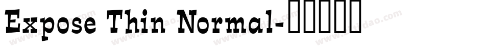 Expose Thin Normal字体转换